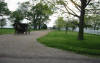 Amish buggy on farm